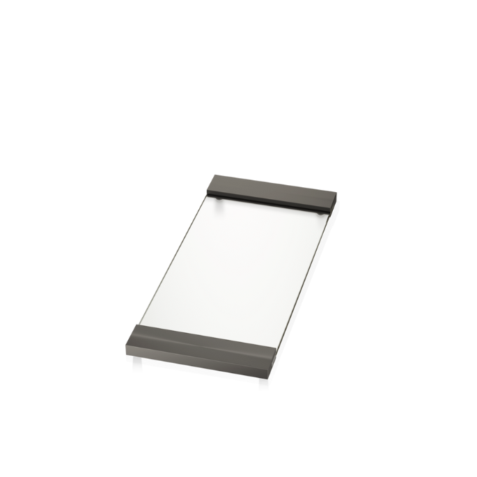 Decor Walther 0848866 TAB 37 Schale/ Tablett 37x17cm aus Opalglas/ aus mattem dunklem Metall