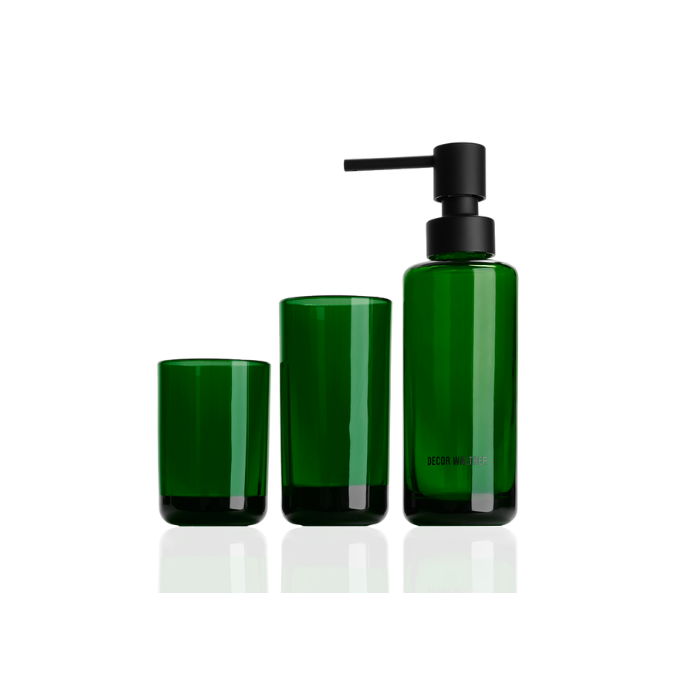 Decor Walther 0940065 POP UP glas set groen glas/mat zwart