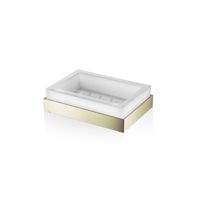 Decor Walther Bloque/ Corner 0562682 CO STS zeepschaal wit gesatineerd glas/ mat goud