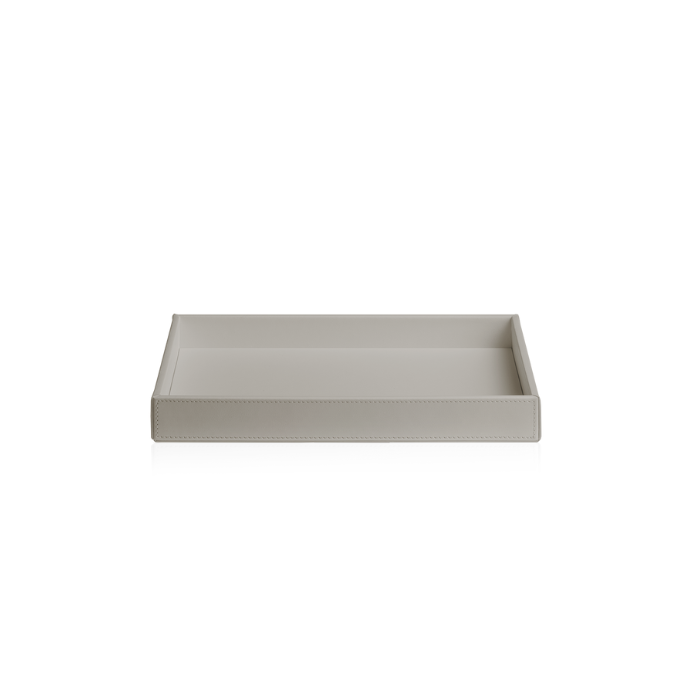 Decor Walther Brownie 0930149 BROWNIE TAB L bowl/ tray faux leather taupe