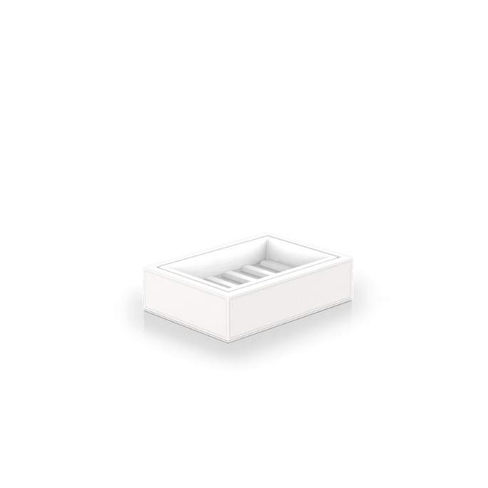 Decor Walther Brownie 0937350 BROWNIE STS zeepschaal kunstleder wit/ porselein 