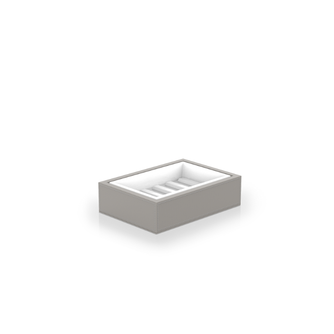 Decor Walther Brownie 0937349 BROWNIE STS zeepschaal kunstleder taupe/ porselein 