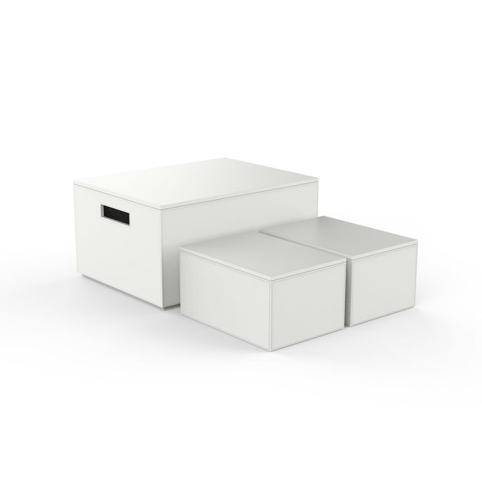 Decor Walther Brownie 0943050 BROWNIE 3BOX set van 3 multi boxen kunstleder wit