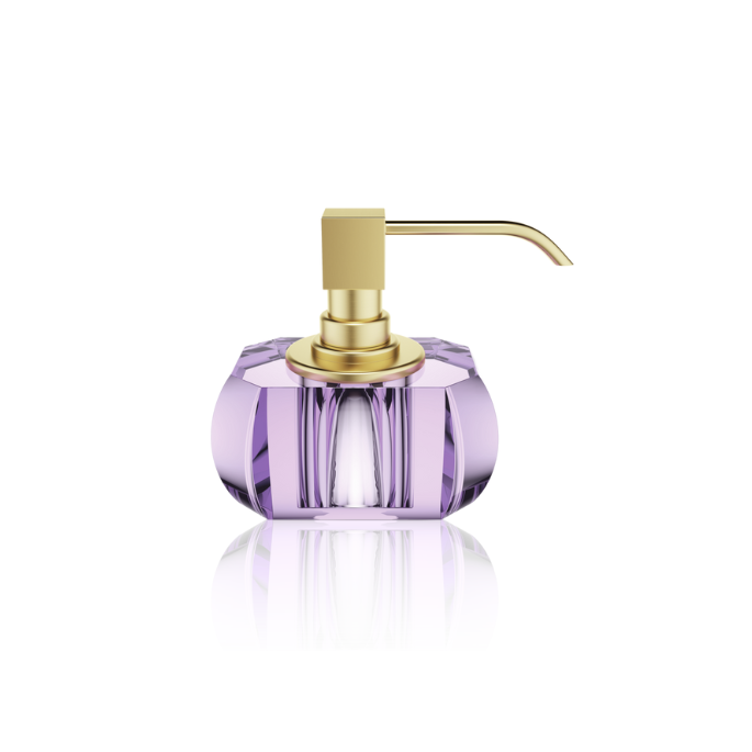 Decor Walther Kristall  0933480 KR SSP zeepdispenser Crystal violet glas - mat goud