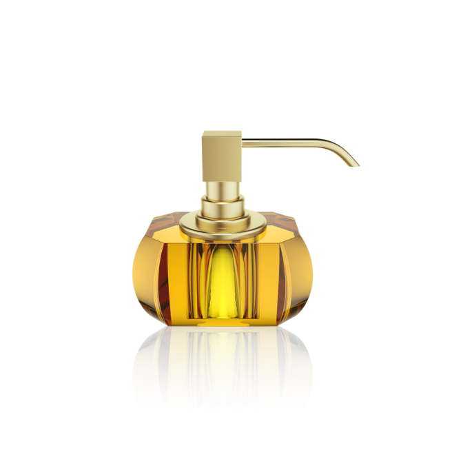 Decor Walther Kristall 0933481 KR SSP zeepdispenser Crystal amber glas - mat goud