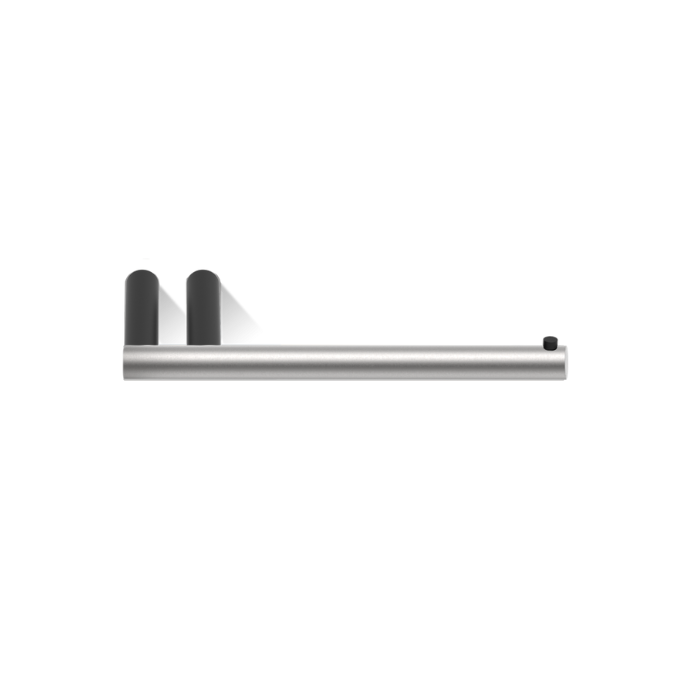 Decor Walther Mikado Tec 0520278 MK TEC TPH1 toiletrolhouder RVS geborsteld/mat zwart