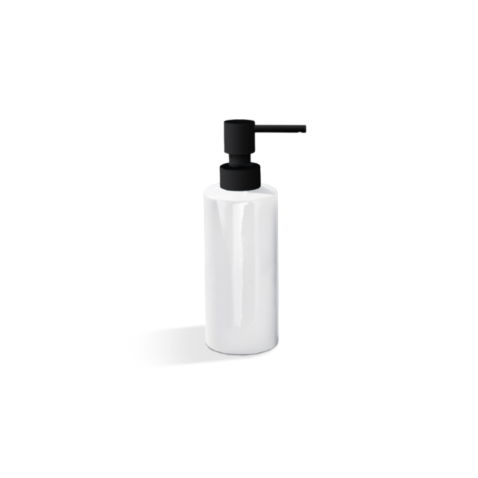 Decor Walther Porcelain 0820460 DW 480 zeepdispenser staand porselein wit/ mat zwart