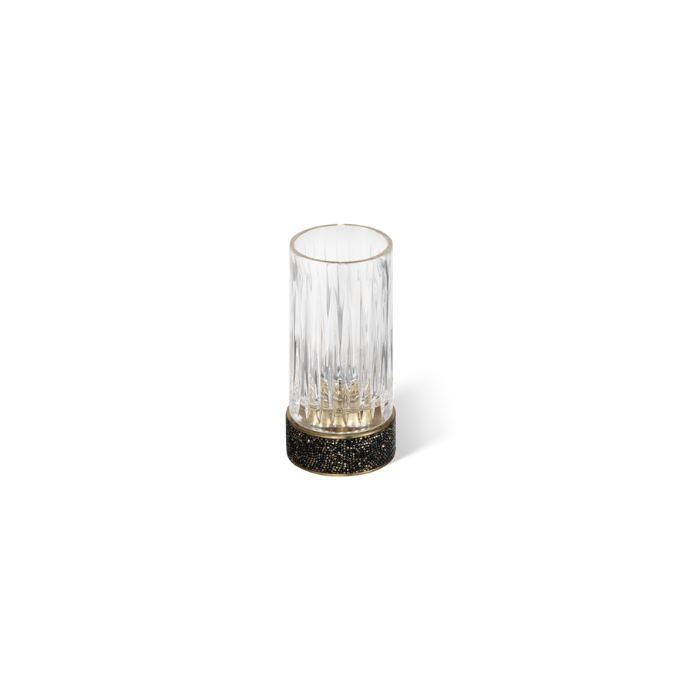 Decor Walther Rocks 0934267 ROCKS SMG glashouder mat donker metaal en mat goud/ helder glas