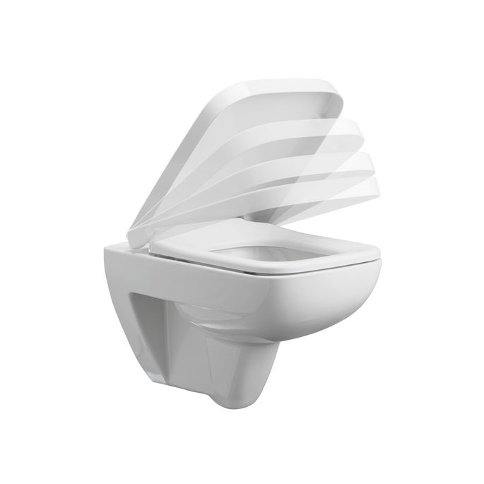 Pressalit Plan 780000-D98999 toiletzitting met deksel wit