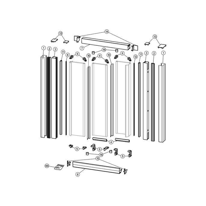 Huppe Alpha - Classics (2), 024013 set afdekkapjes