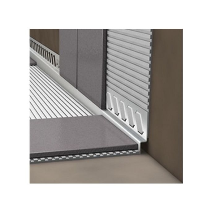 Blanke Aqua Keil Wand 8452840125R afsluitprofiel 980x12,5x24mm rechts RVS verchroomd