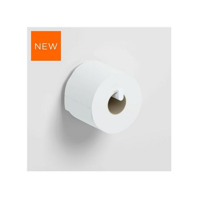 Clou Flach CL090203120 Toilettenpapierhalter ohne Klappe matt weiß