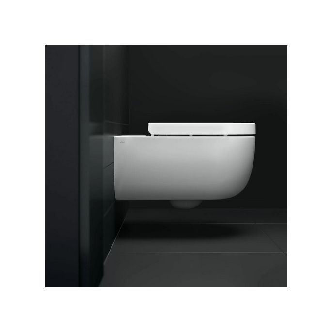 Clou Hängematte CL040106020 Randlose wandhängende Toilette 56cm mit Toilettensitz weiß matt