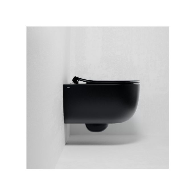 Clou Hammock CL040606021 dunne toiletzitting met deksel mat zwart