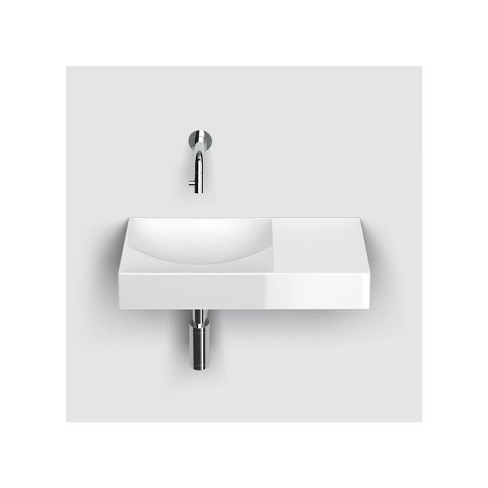 Clou Vale CL0303162R handbasin 45x19cm without tap hole right glossy white ceramics