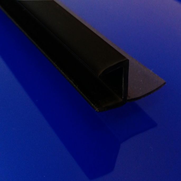 Exa-Lent Universal DS661008 matt black shower profile 1 flap (from 11mm) 100cm - 8mm