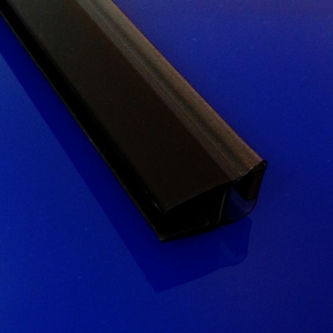 Exa-Lent Universal DS672006 matt black shower profile magnet straight (per piece) 200cm 6mm