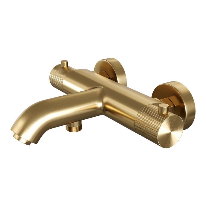 Brauer Carving 5-GG-085-3 body bath shower thermostatic mixer SET 03 gold brushed PVD