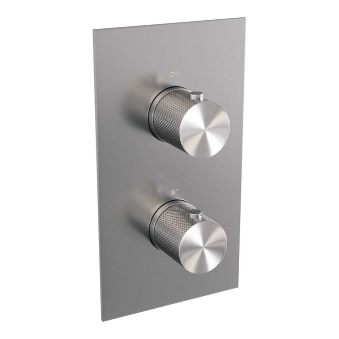 Brauer Carving 5-NG-126 thermostatische inbouw regendouche 3-weg omstelling SET 30 RVS geborsteld PVD