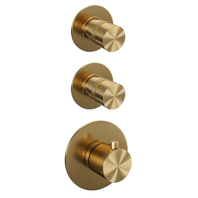 Brauer Edition 5-GG-026 thermostatic concealed rain shower SET 02 gold brushed PVD
