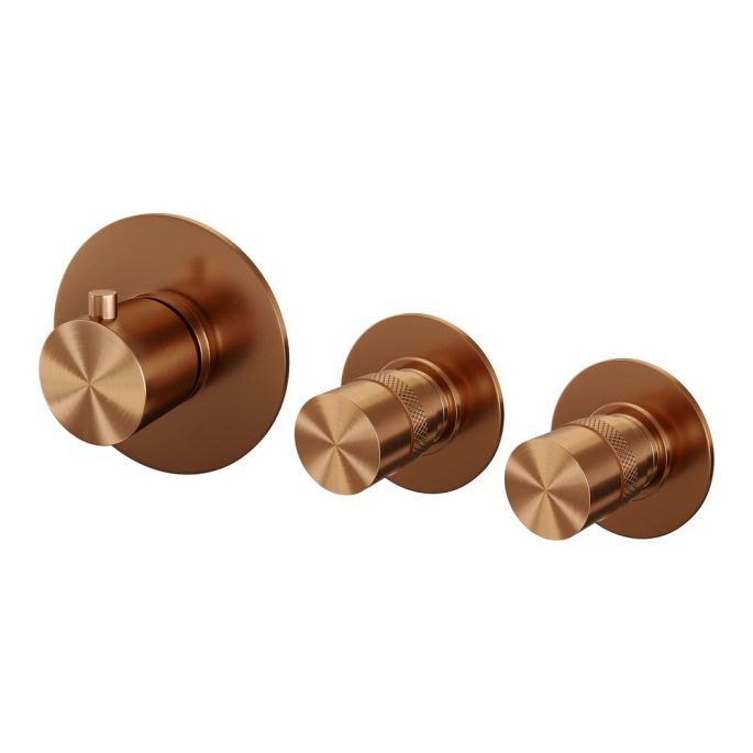 Brauer Edition 5-GK-046 thermostatic concealed bath mixer SET 01 copper brushed PVD
