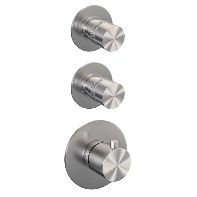 Brauer Edition 5-NG-032 thermostatic concealed rain shower SET 13 stainless steel brushed PVD