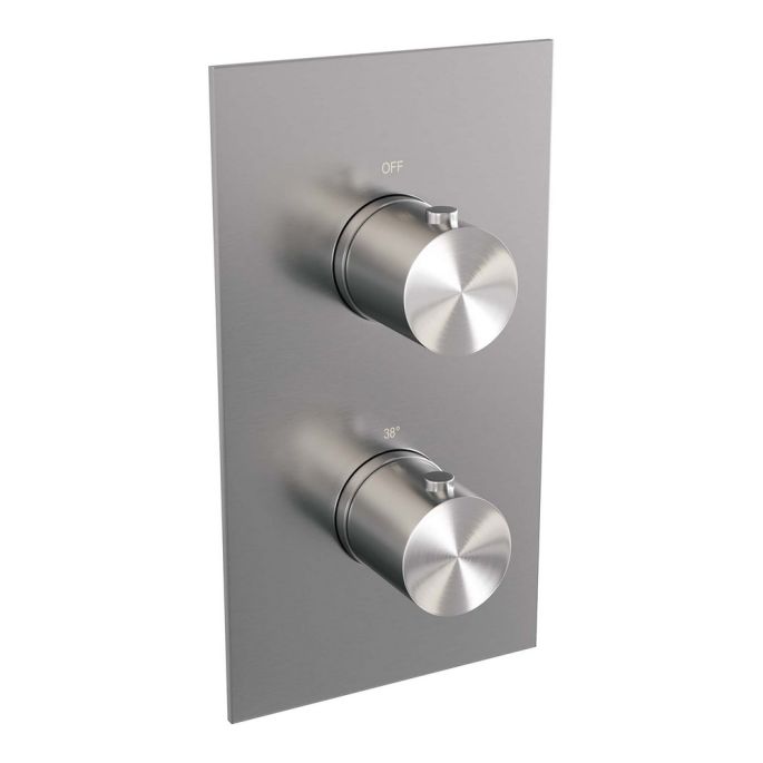 Brauer Edition 5-NG-052 thermostatic concealed rain shower 3-way diverter SET 25 stainless steel brushed PVD