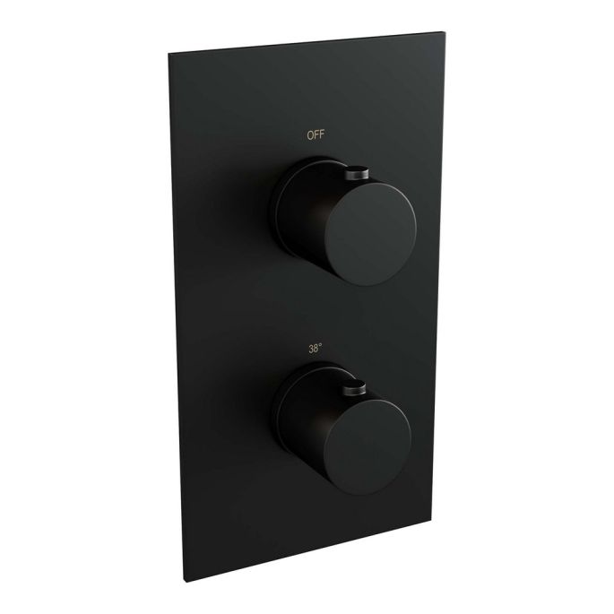 Brauer Edition 5-S-055 thermostatic concealed rain shower 3-way diverter SET 30 matte black