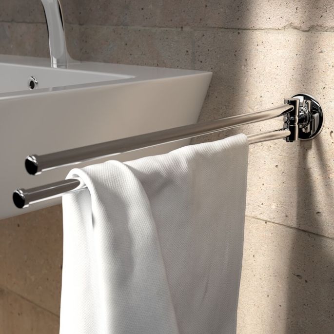 Geesa Hotel 915305-02 handdoekrek 2-armig chroom