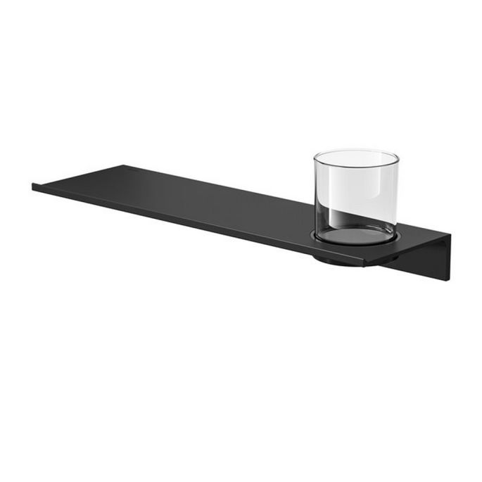 Geesa Ablag Leev 918202-06-400 40 cm mit Glas schwarz