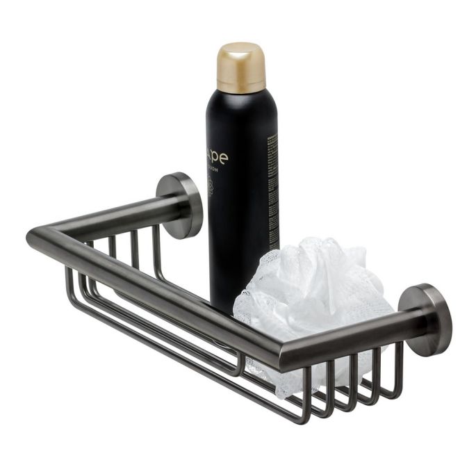 Geesa Nemox Brushed Metal Black 916514-09-30 bottle and sponge holder 300mm black metal brushed