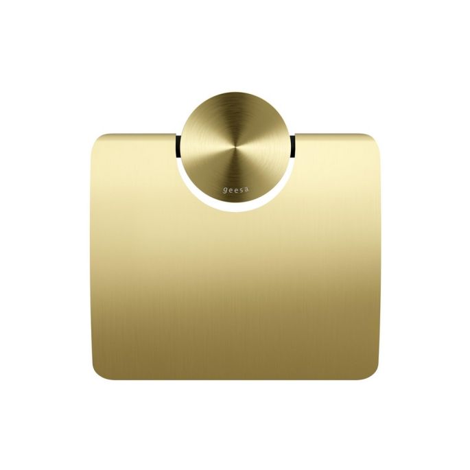 Geesa Opal Brushed Gold 917208-07 toiletrolhouder met klep goud geborsteld