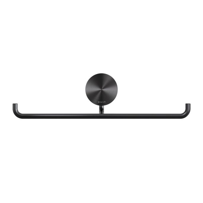 Geesa Opal Brushed Metal Black 917218-09 toiletrolhouder dubbel zwart metaal geborsteld