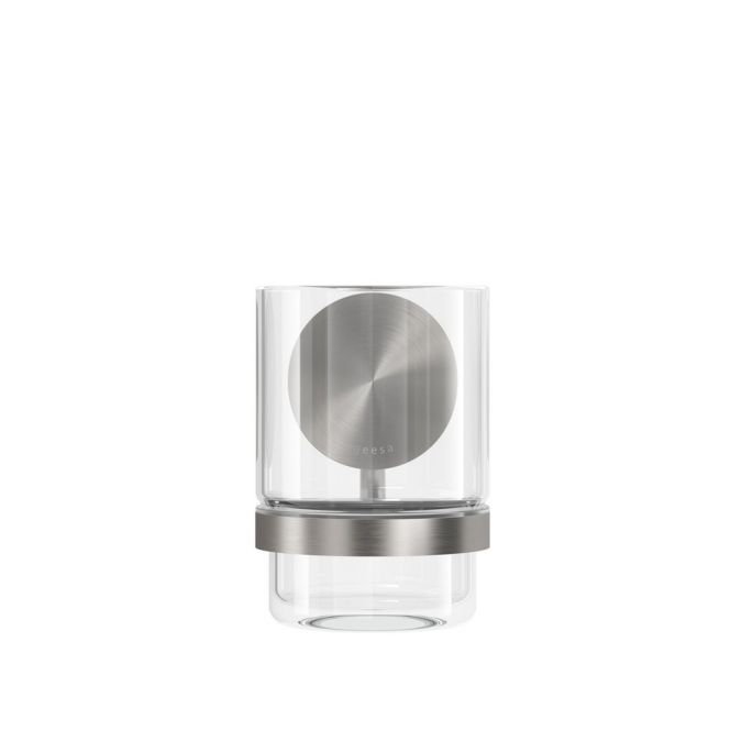 Geesa Opal Brushed Stainless Steel 917202-05 glashouder met glas RVS geborsteld