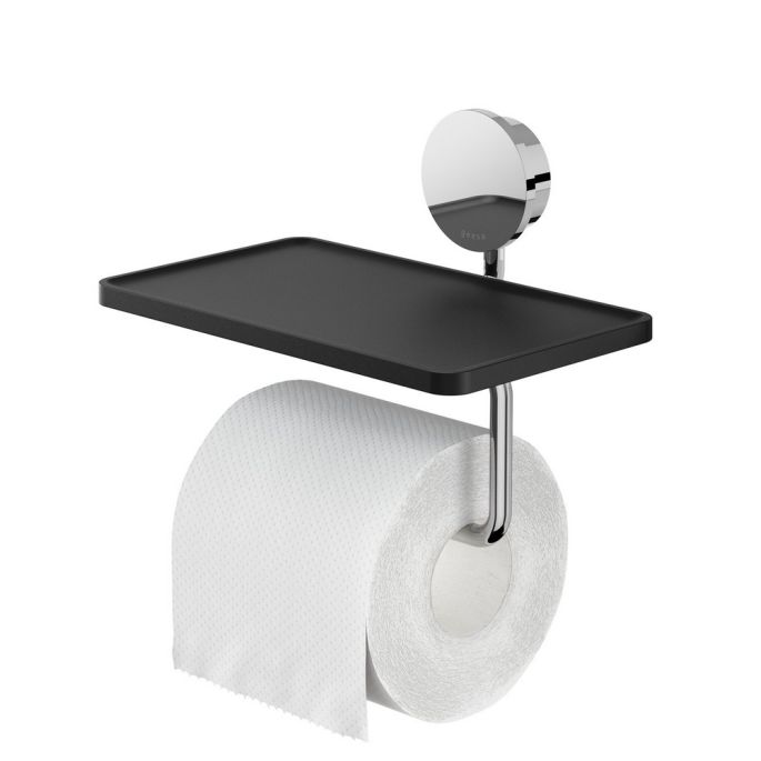 Geesa Opal Chrome 917224-02 toiletrolhouder met planchet chroom