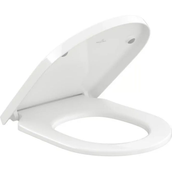 Villeroy en Boch Subway 3.0 8M4261RW toiletzitting met deksel stone white