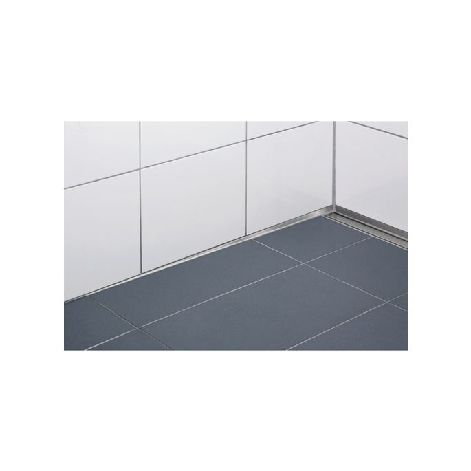 Blanke Aqua Keil Wand 8402840125L afsluitprofiel 2000x12,5x40mm links RVS verchroomd