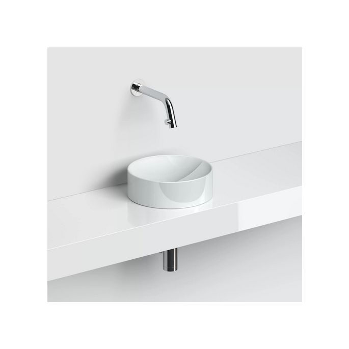 Clou Vale CL0303164 Handwaschbecken 22cm ohne Wasserhähne Bank glänzend weiß aus Keramik