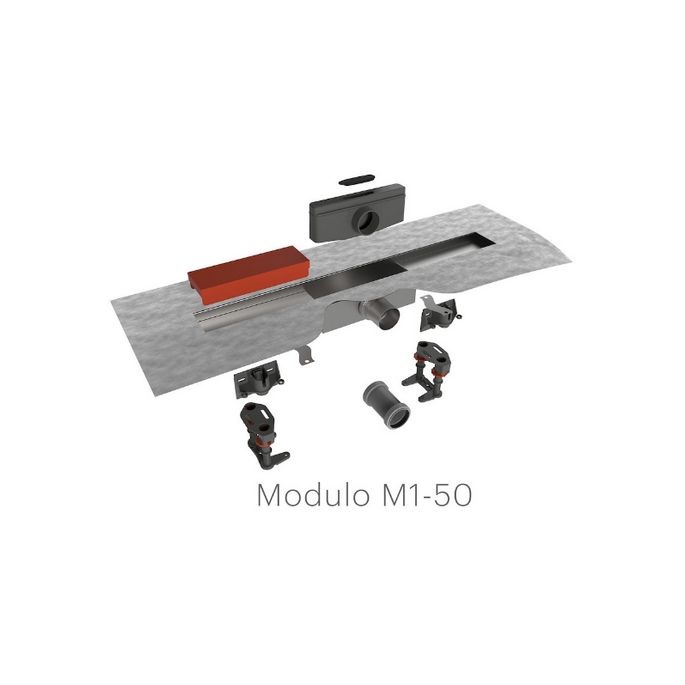 Easy Drain Compact 50 Modulo Stone EDM1NAT70050 douchegoot 70cm zijuitloop