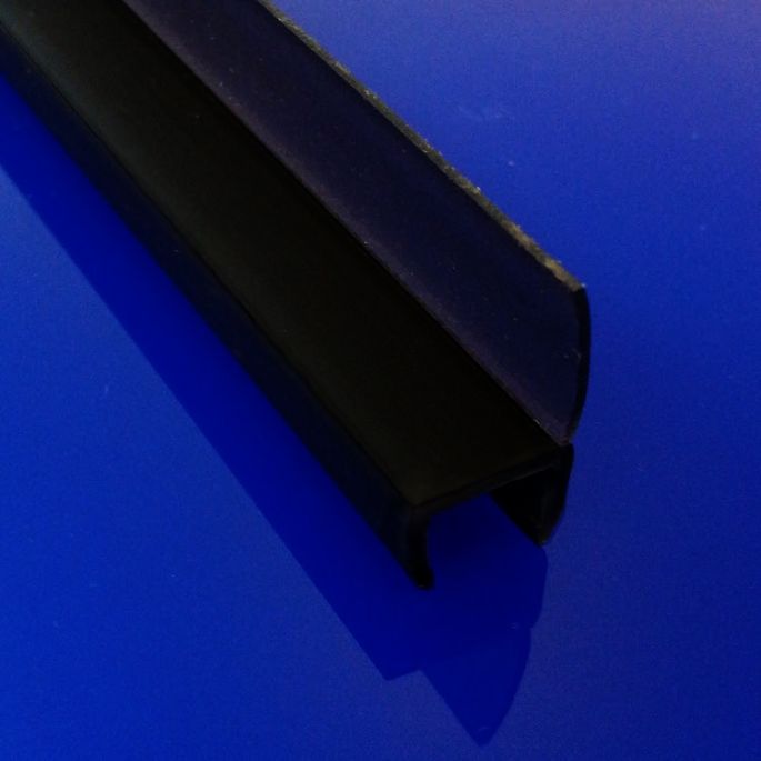 Exa-Lent Universal DS661008 matt black shower profile 1 flap (from 11mm) 100cm - 8mm