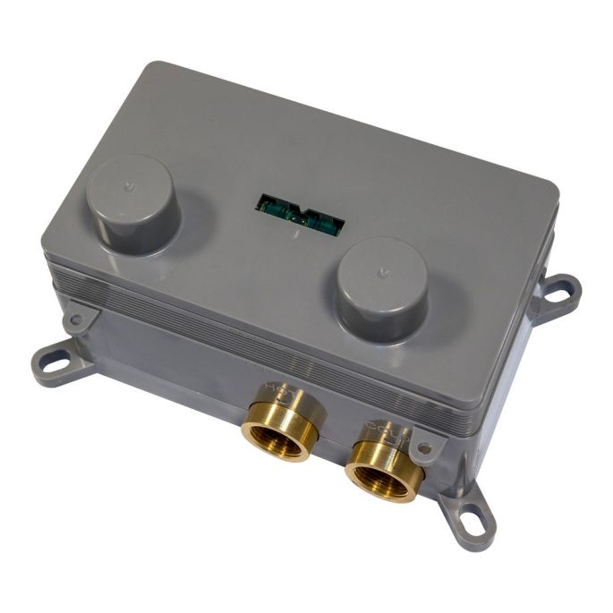 Brauer Edition 5-GG-209 thermostatische inbouw badkraan met drukknoppen SET 04 goud geborsteld PVD