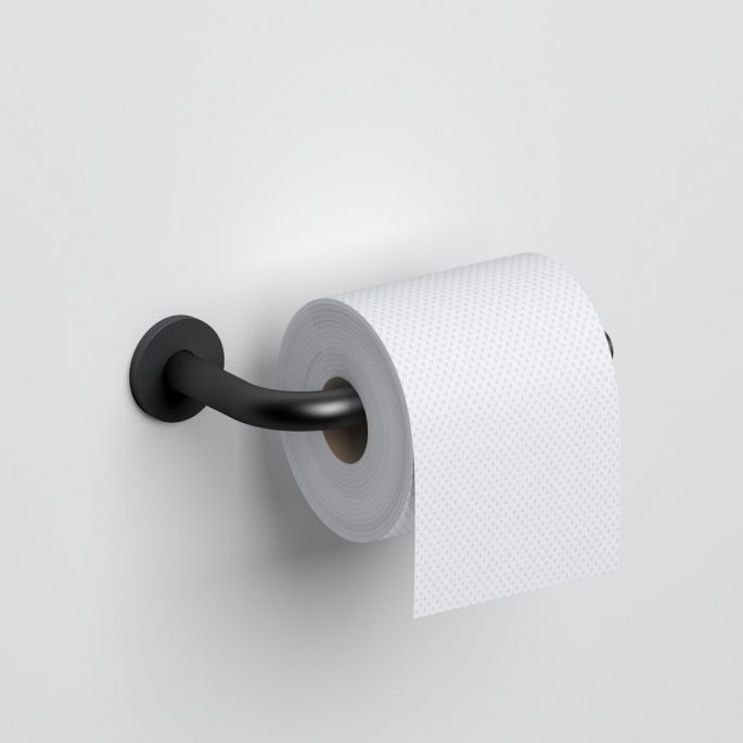 Clou Kaldur CL/09.05030.21 toiletrolhouder zonder klep mat zwart