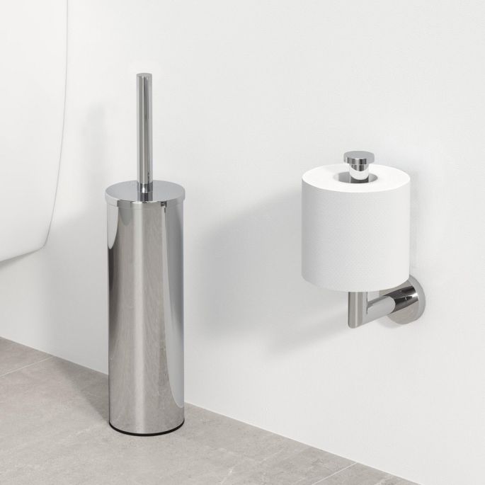 Geesa Nemox 651002 Toilettenbürstenhalter (weißer Bürstenkopf) chrom