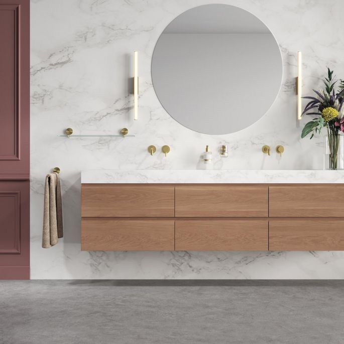 Geesa Opal Brushed Gold 917205-07 handdoekrek 1 arm geborsteld goud
