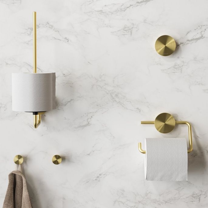 Geesa Opal Brushed Gold 917213-07 handdoekhaak klein goud geborsteld