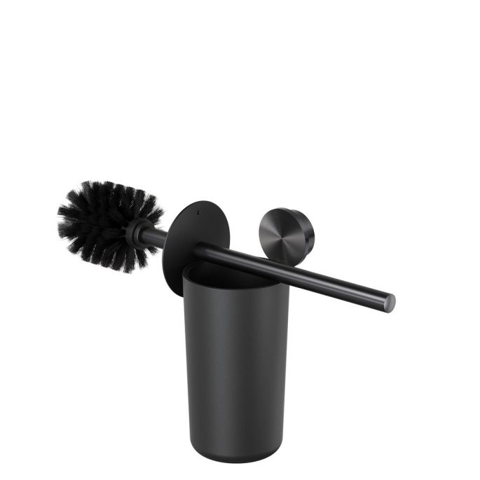 Geesa Opal Brushed Metal Black 917211-09 toiletborstel met houder zwart metaal geborsteld