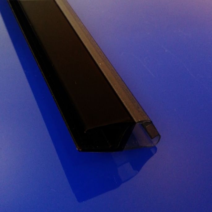 Exa-Lent Universal DS682008 matt black shower profile magnet 45 degrees (set of 2 pieces) 200cm 8mm