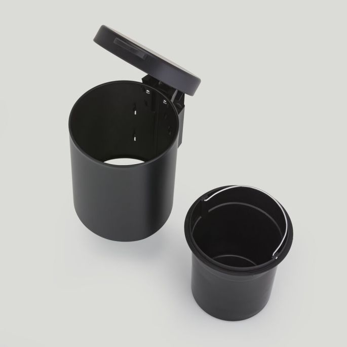 Geesa Hotel 91644-06 Wandabfalleimer 3 Liter schwarz