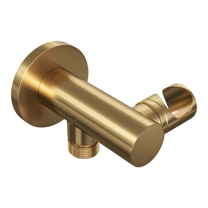 Brauer Edition 5-GG-211 thermostatische inbouw badkraan met drukknoppen SET 04 goud geborsteld PVD