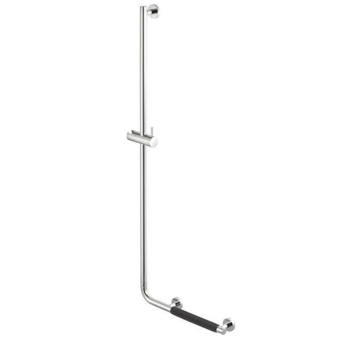 Geesa Comfort & Safety 915825-62-L douchestang met wandbeugel-L chroom